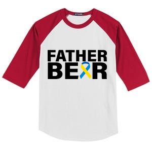 Father Bear Down Syndrome Awareness Kids Colorblock Raglan Jersey