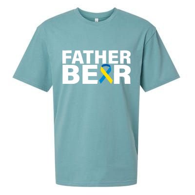 Father Bear Down Syndrome Awareness Sueded Cloud Jersey T-Shirt