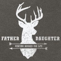 Father Daughter Hunting Cotton Canvas Backpack