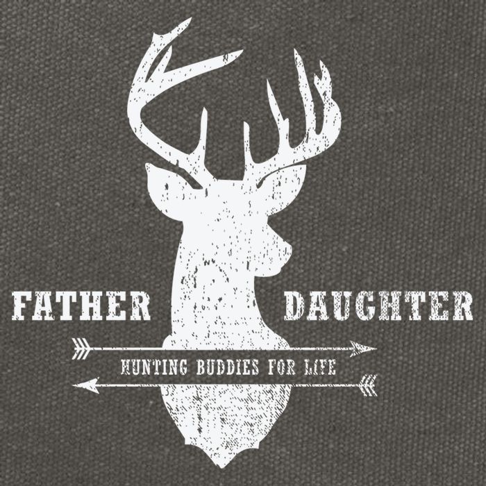 Father Daughter Hunting Cotton Canvas Backpack