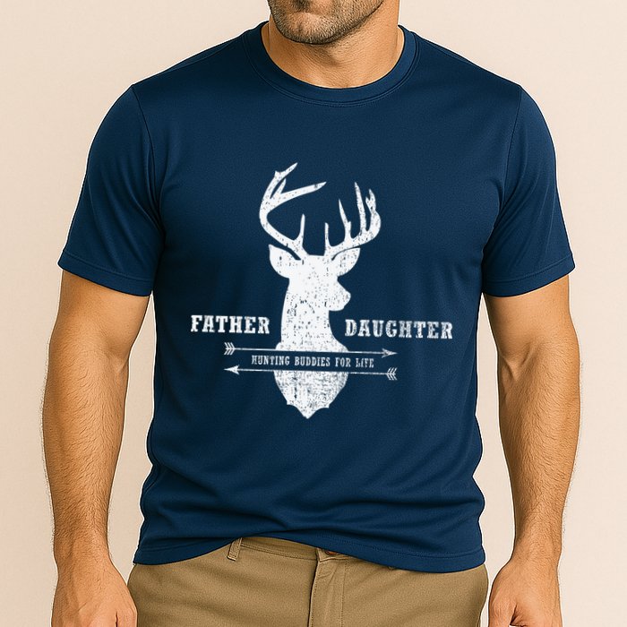 Father Daughter Hunting Cooling Performance Crew T-Shirt