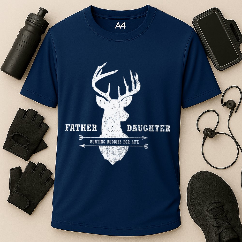 Father Daughter Hunting Cooling Performance Crew T-Shirt