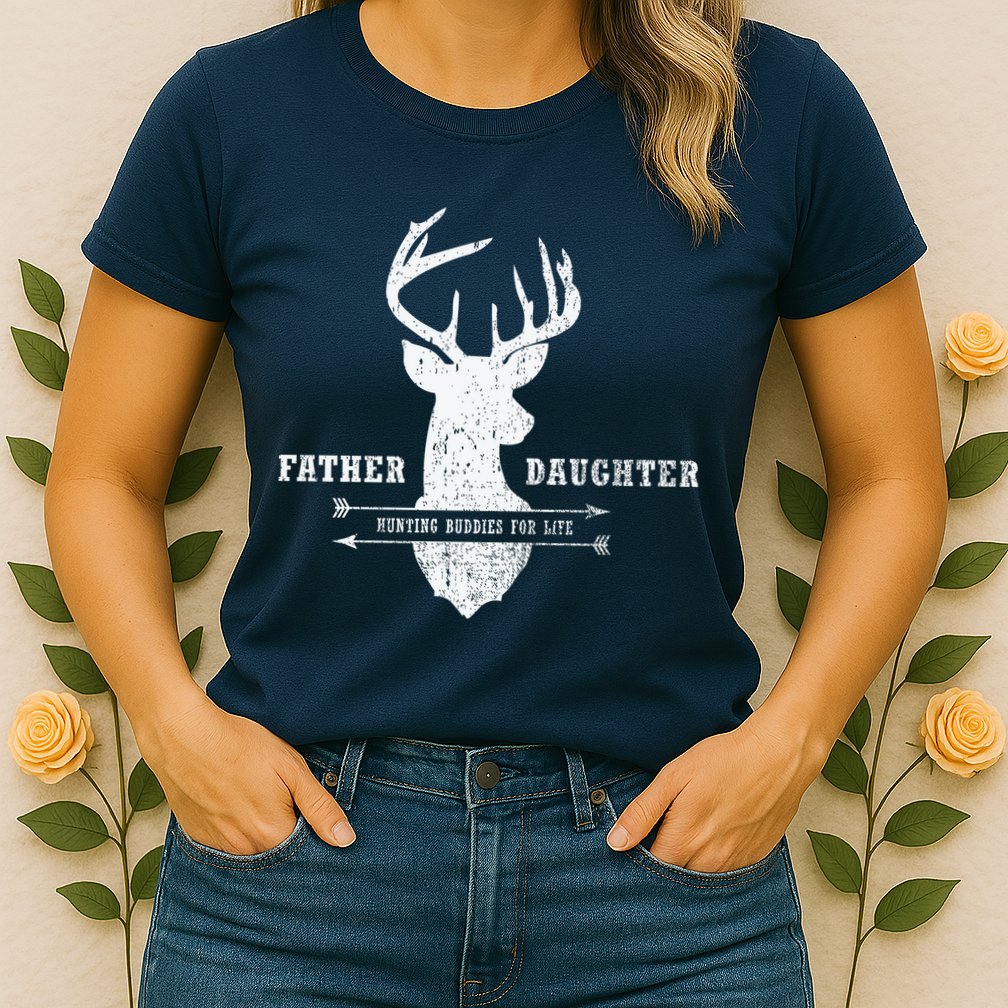 Father Daughter Hunting Womens T-Shirt