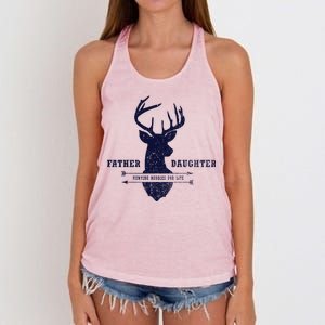 Father Daughter Hunting Women's Knotted Racerback Tank