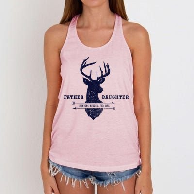 Father Daughter Hunting Women's Knotted Racerback Tank