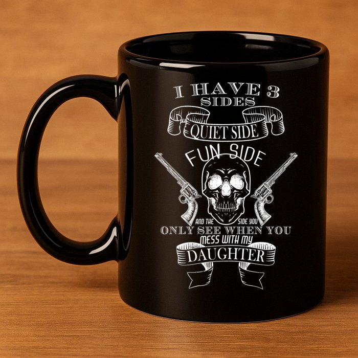 Father Daughter Side 11oz C Handle Ceramic Mug