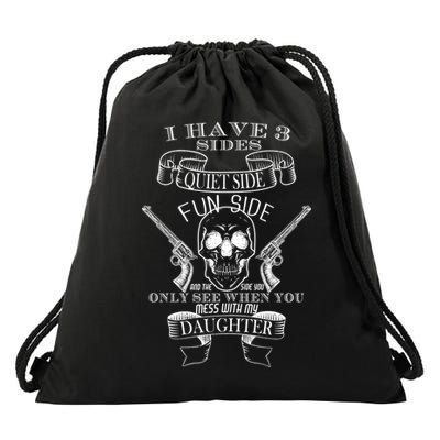 Father Daughter Side Drawstring Bag
