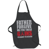 Father Forgive Me For These Gains  Apron
