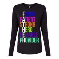 Father Funny Patient Strong Hero Provider Womens Cotton Relaxed Long Sleeve T-Shirt