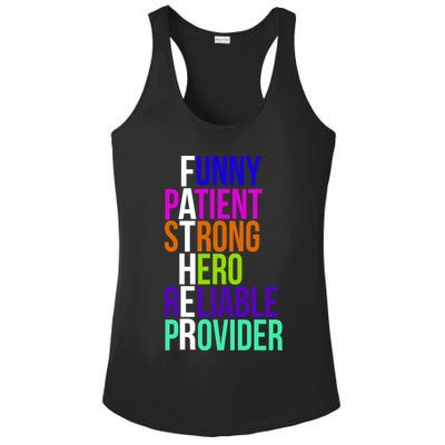Father Funny Patient Strong Hero Provider Ladies PosiCharge Competitor Racerback Tank