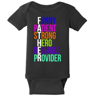 Father Funny Patient Strong Hero Provider Baby Bodysuit