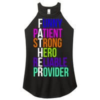 Father Funny Patient Strong Hero Provider Women’s Perfect Tri Rocker Tank