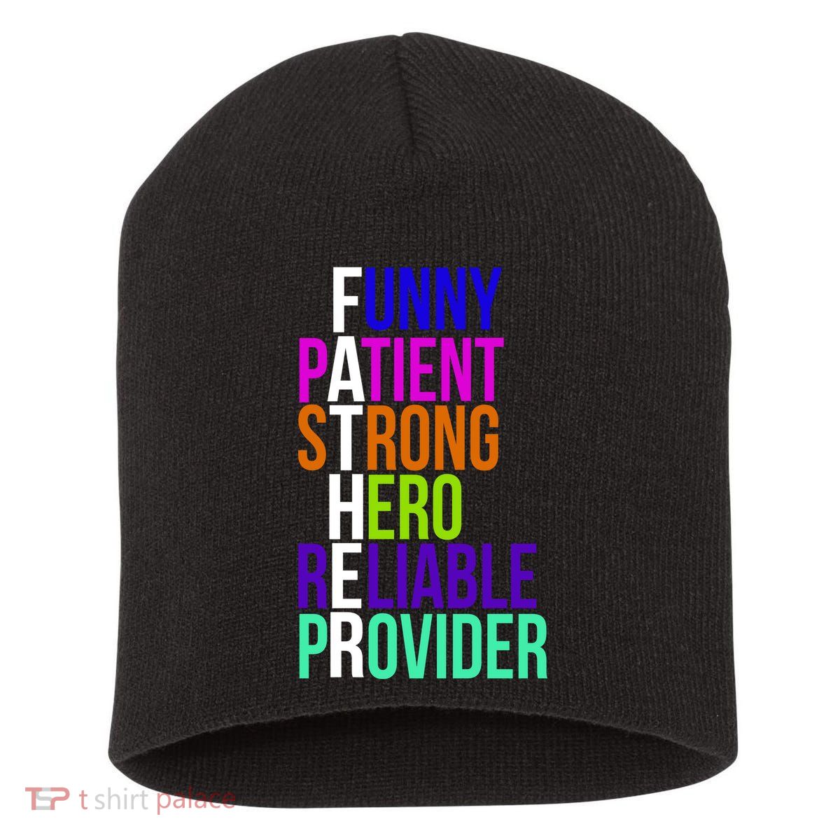 Father Funny Patient Strong Hero Provider Short Acrylic Beanie