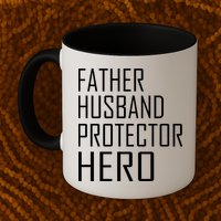 Father Husband Protector Hero Mug