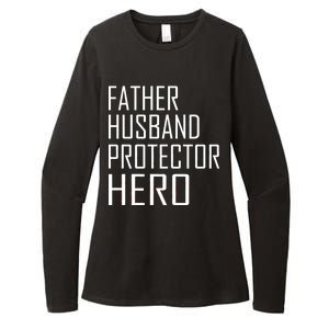 Father Husband Protector Hero Womens CVC Long Sleeve Shirt