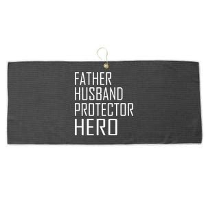 Father Husband Protector Hero Large Microfiber Waffle Golf Towel