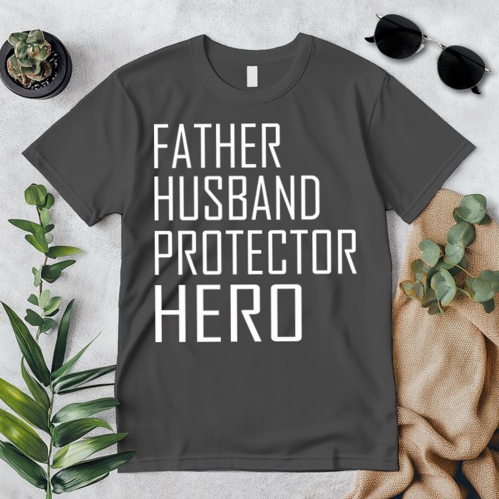 Father Husband Protector Hero Premium T-Shirt