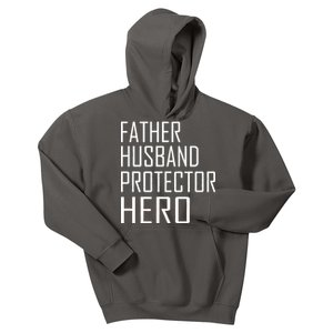 Father Husband Protector Hero Kids Hoodie