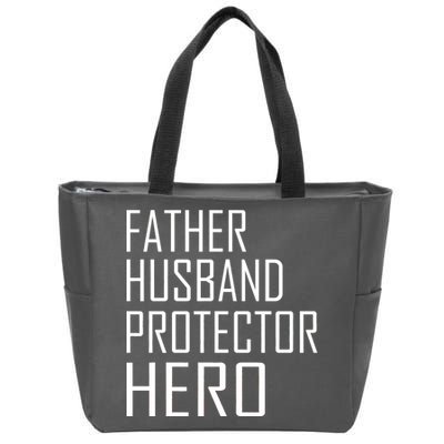 Father Husband Protector Hero Zip Tote Bag