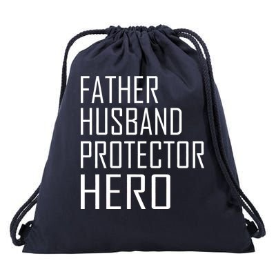 Father Husband Protector Hero Drawstring Bag