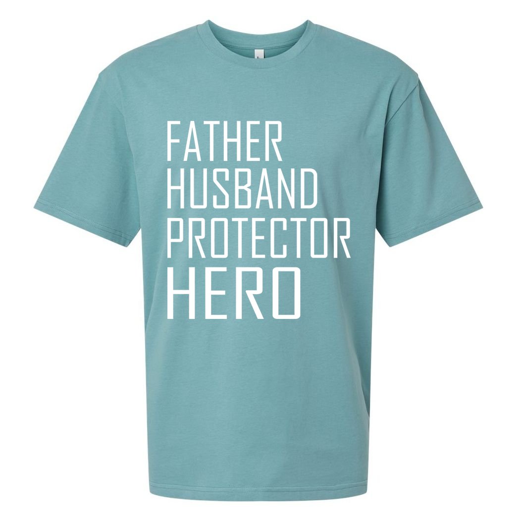 Father Husband Protector Hero Sueded Cloud Jersey T-Shirt