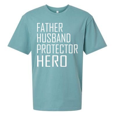 Father Husband Protector Hero Sueded Cloud Jersey T-Shirt