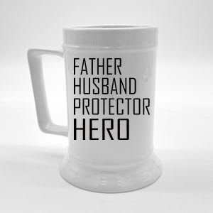 Father Husband Protector Hero Beer Stein