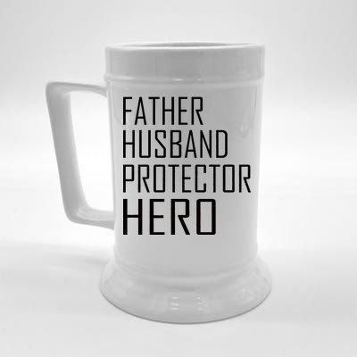 Father Husband Protector Hero Beer Stein