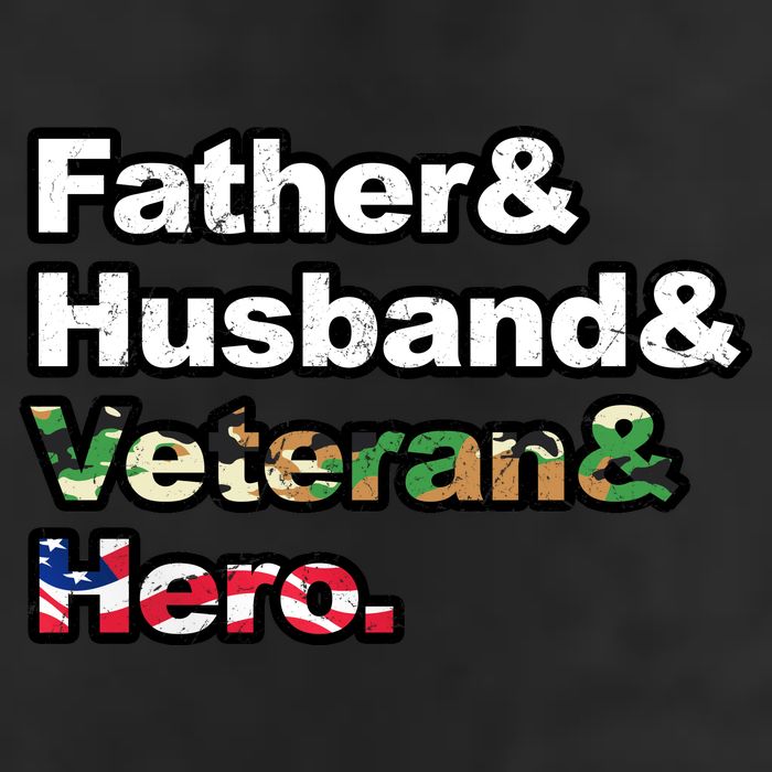 Father Husband Veteran Hero 7 Panel Mesh Trucker Snapback Hat