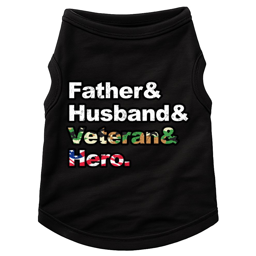 Father Husband Veteran Hero Doggie Tank