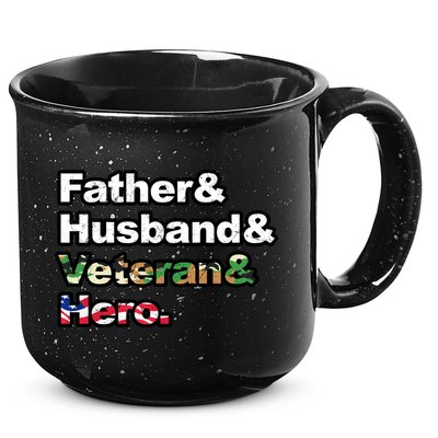 Father Husband Veteran Hero 15oz Campfire Ceramic Mug