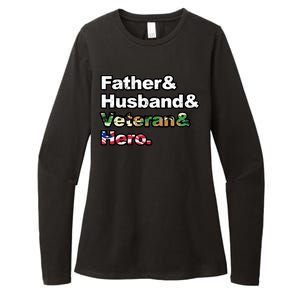 Father Husband Veteran Hero Womens CVC Long Sleeve Shirt