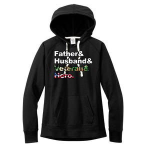 Father Husband Veteran Hero Women's Fleece Hoodie