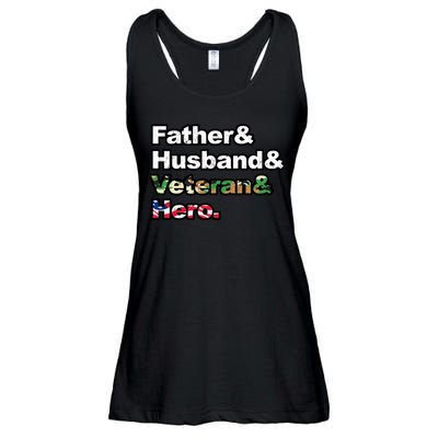 Father Husband Veteran Hero Ladies Essential Flowy Tank