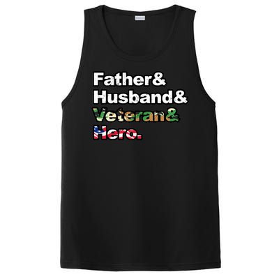 Father Husband Veteran Hero PosiCharge Competitor Tank