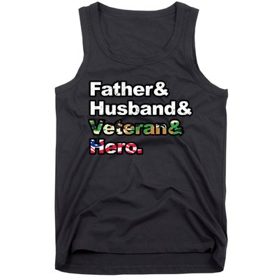 Father Husband Veteran Hero Tank Top