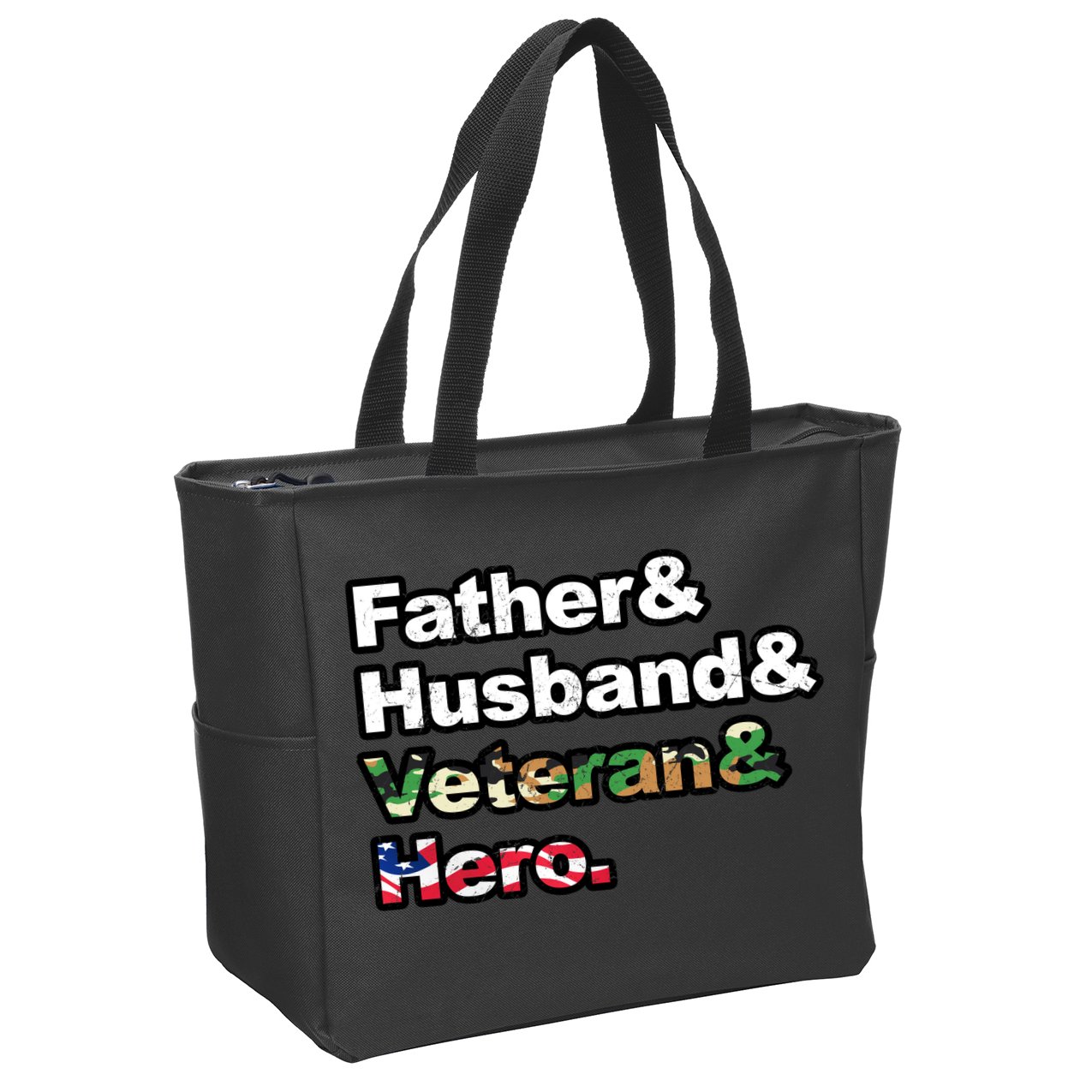 Father Husband Veteran Hero Zip Tote Bag