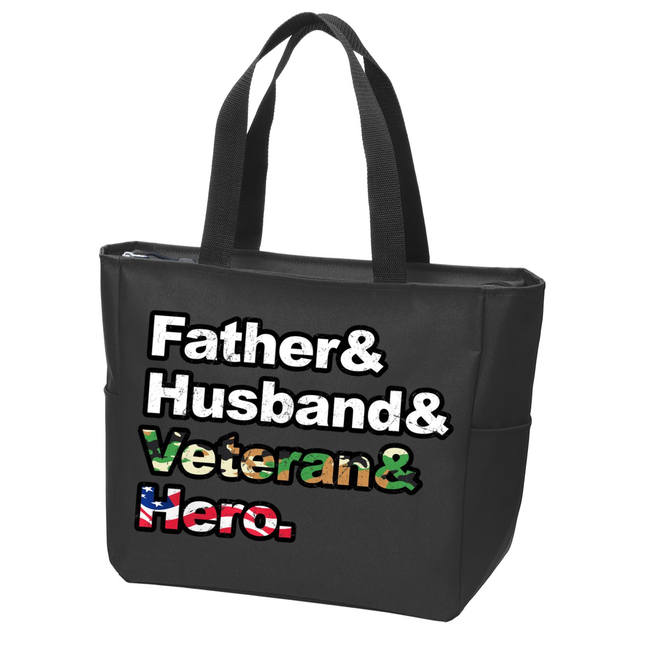 Father Husband Veteran Hero Zip Tote Bag
