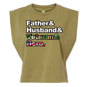 Father Husband Veteran Hero Garment-Dyed Women's Muscle Tee