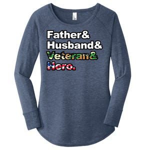 Father Husband Veteran Hero Women's Perfect Tri Tunic Long Sleeve Shirt