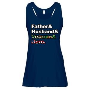 Father Husband Veteran Hero Ladies Essential Flowy Tank