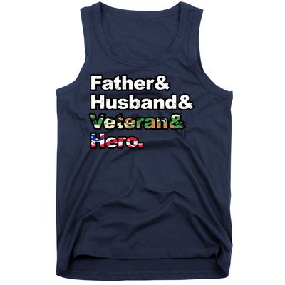 Father Husband Veteran Hero Tank Top