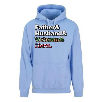 Father Husband Veteran Hero Unisex Surf Hoodie