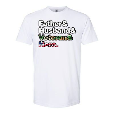 Father Husband Veteran Hero Softstyle CVC T-Shirt