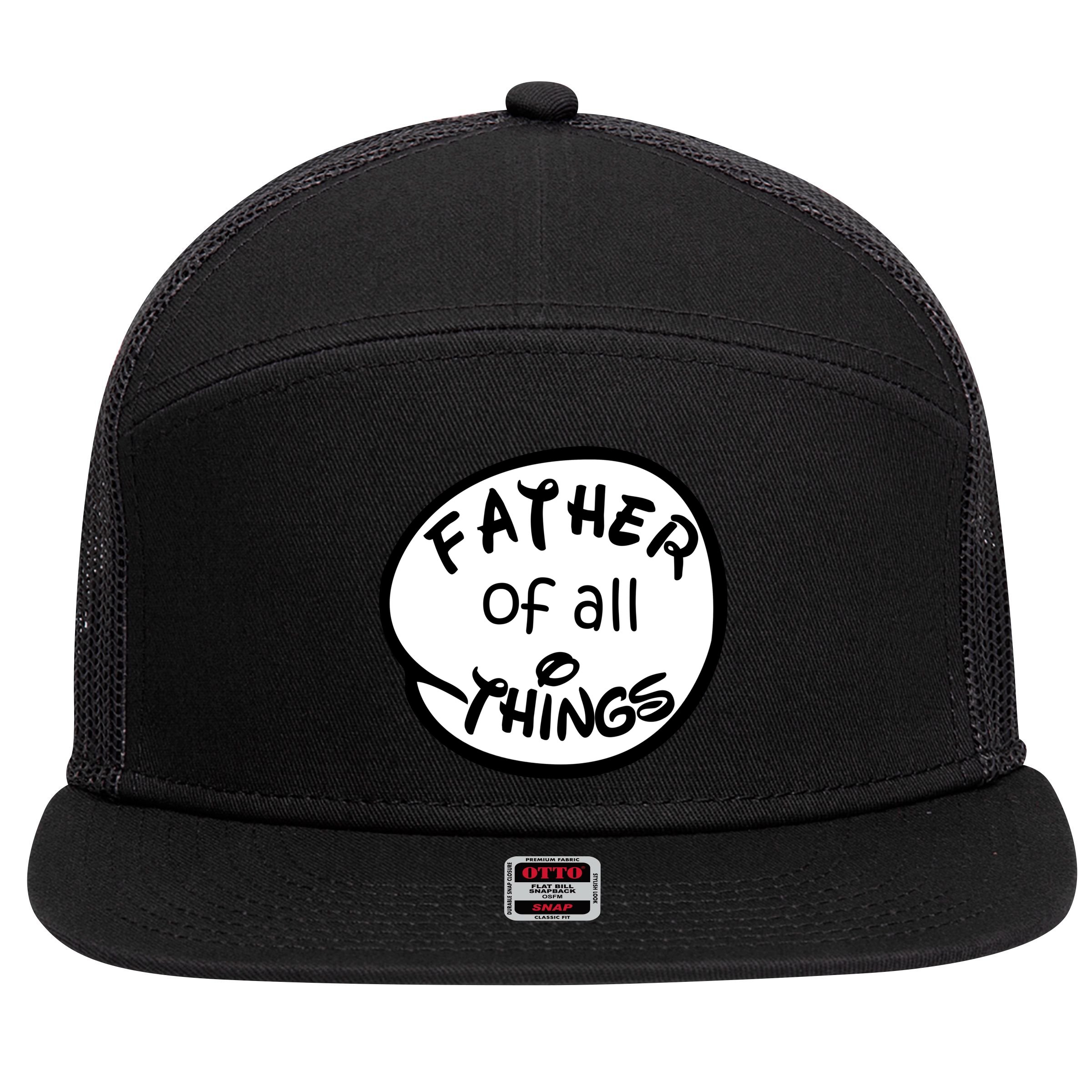 Father Of All Things 7 Panel Mesh Trucker Snapback Hat