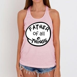 Father Of All Things Women's Knotted Racerback Tank