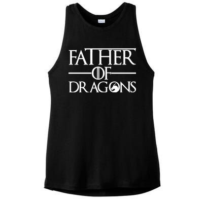 Father Of Dragons Funny Fathers Day Ladies PosiCharge Tri-Blend Wicking Tank