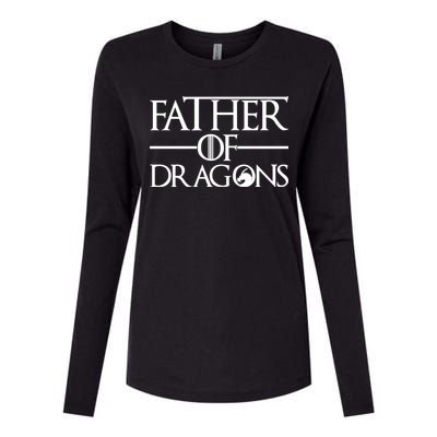 Father Of Dragons Funny Fathers Day Womens Cotton Relaxed Long Sleeve T-Shirt