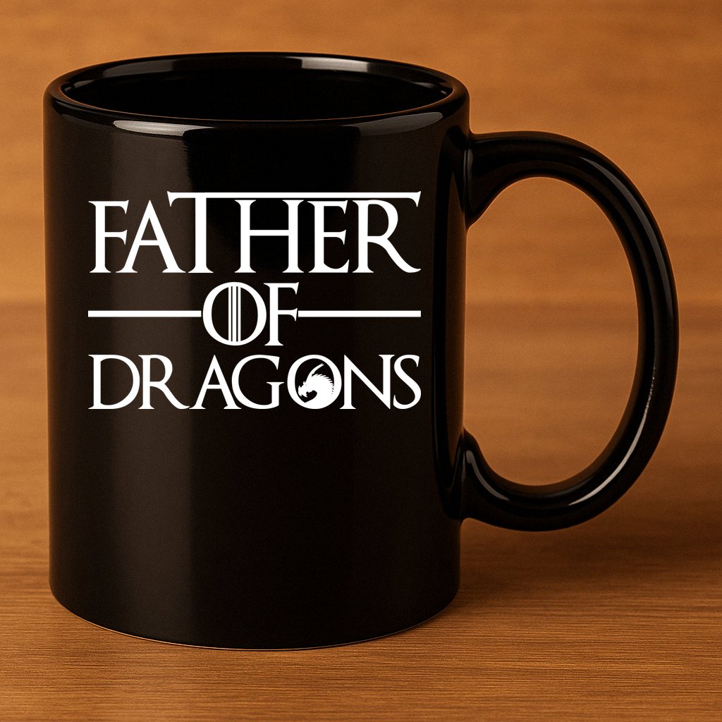 Father Of Dragons Funny Fathers Day 11oz C Handle Ceramic Mug