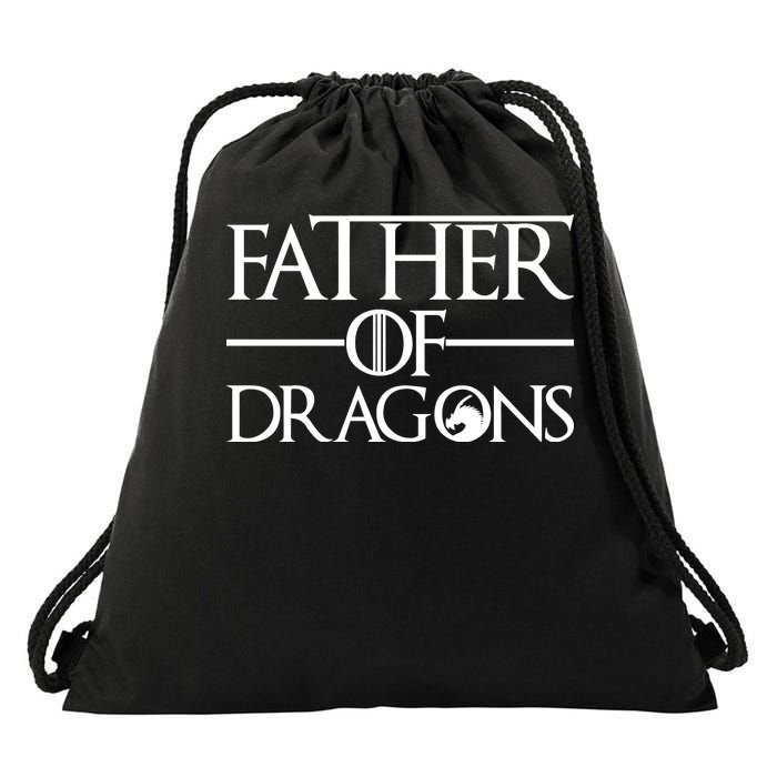 Father Of Dragons Funny Fathers Day Drawstring Bag